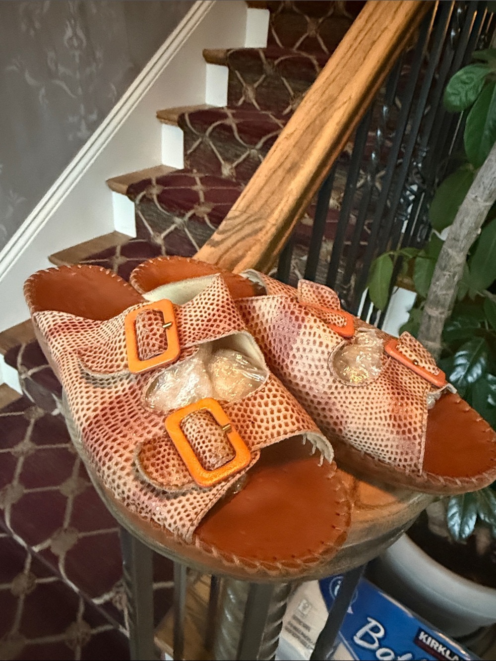 LA PLUME JEN ladies, leather snake print sandal, EURO 39 made in Italy fair cond - Picture 7 of 8